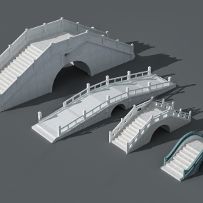 中式桥3D模型下载